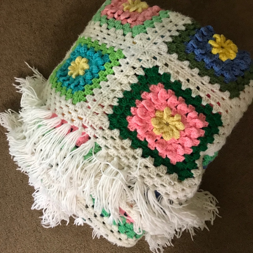 King: Hand Knitted Crocheted Blanket